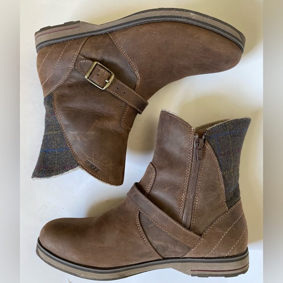 L. L. Bean Park Ridge Brown Boots Size 9 Side Zipper Buckle Strap - Picture 7 of 10